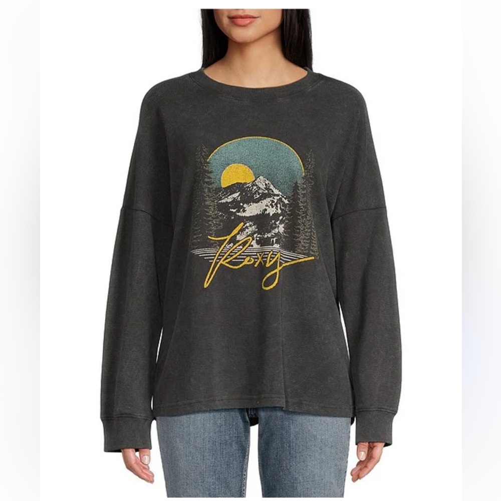 Roxy Charcoal thermal GraphicCrewneck long sleeve